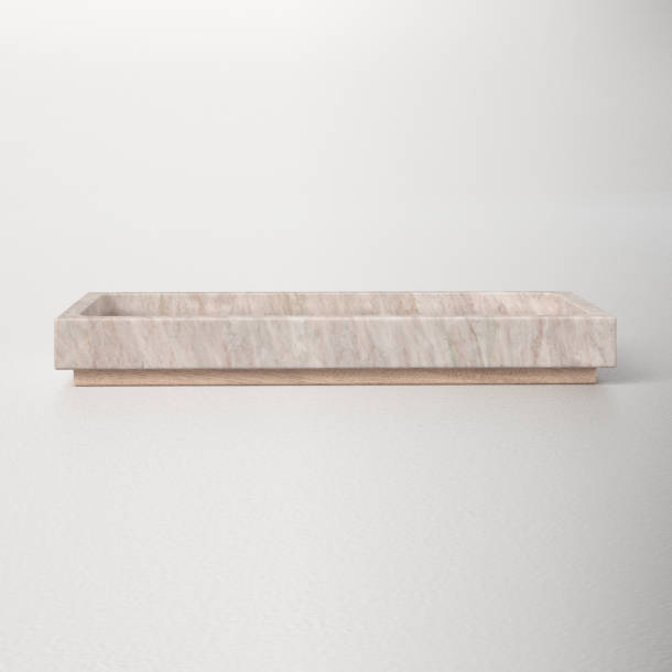 Alcott Hill® Newcastleton Powder Honed Marble Rectangle Bathroom